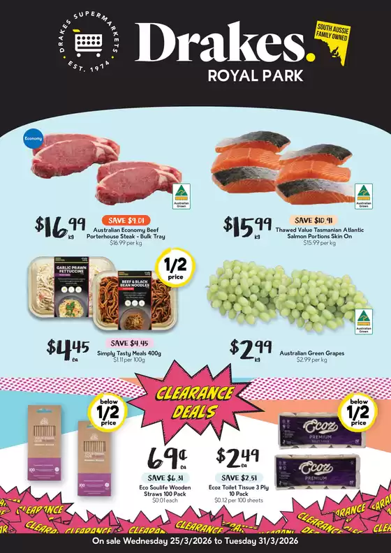 Drakes catalogue in Melbourne VIC | Specials available at Royal Park | 2026-03-25T00:00:00.000Z - 2026-03-31T00:00:00.000Z