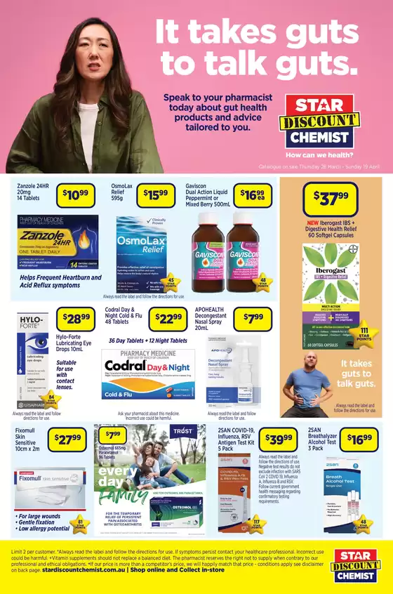 Star Discount Chemist catalogue in Melbourne VIC | It Takes Guts To Talk Guts | 2026-03-26T00:00:00.000Z - 2026-04-19T00:00:00.000Z
