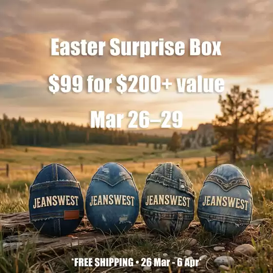 Jeanswest catalogue in Mandurah WA | Easter Surprise Box | 2026-03-26T00:00:00.000Z - 2026-04-09T00:00:00.000Z
