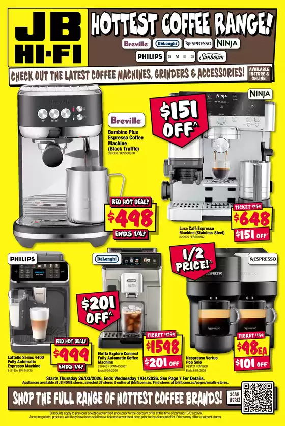 JB Hi Fi catalogue | Hottest Coffee Range | 2026-03-26T00:00:00.000Z - 2026-04-01T00:00:00.000Z