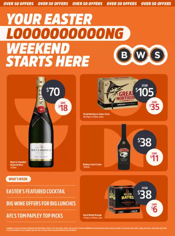 BWS catalogue in Melbourne VIC | Your Easter Long Weekend Starts Here | 2026-03-26T00:00:00.000Z - 2026-04-07T00:00:00.000Z