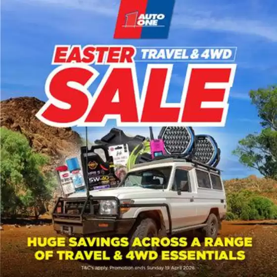 Auto One catalogue in Townsville QLD | Easter Sale | 2026-03-27T00:00:00.000Z - 2026-04-19T00:00:00.000Z