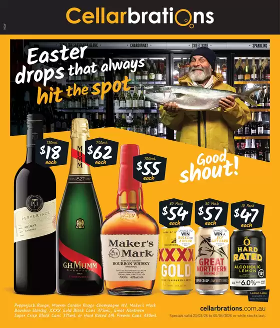 Cellarbrations catalogue in Alkimos | Easter Drops That Always Hit The Spot! | 2026-03-23T00:00:00.000Z - 2026-04-05T00:00:00.000Z
