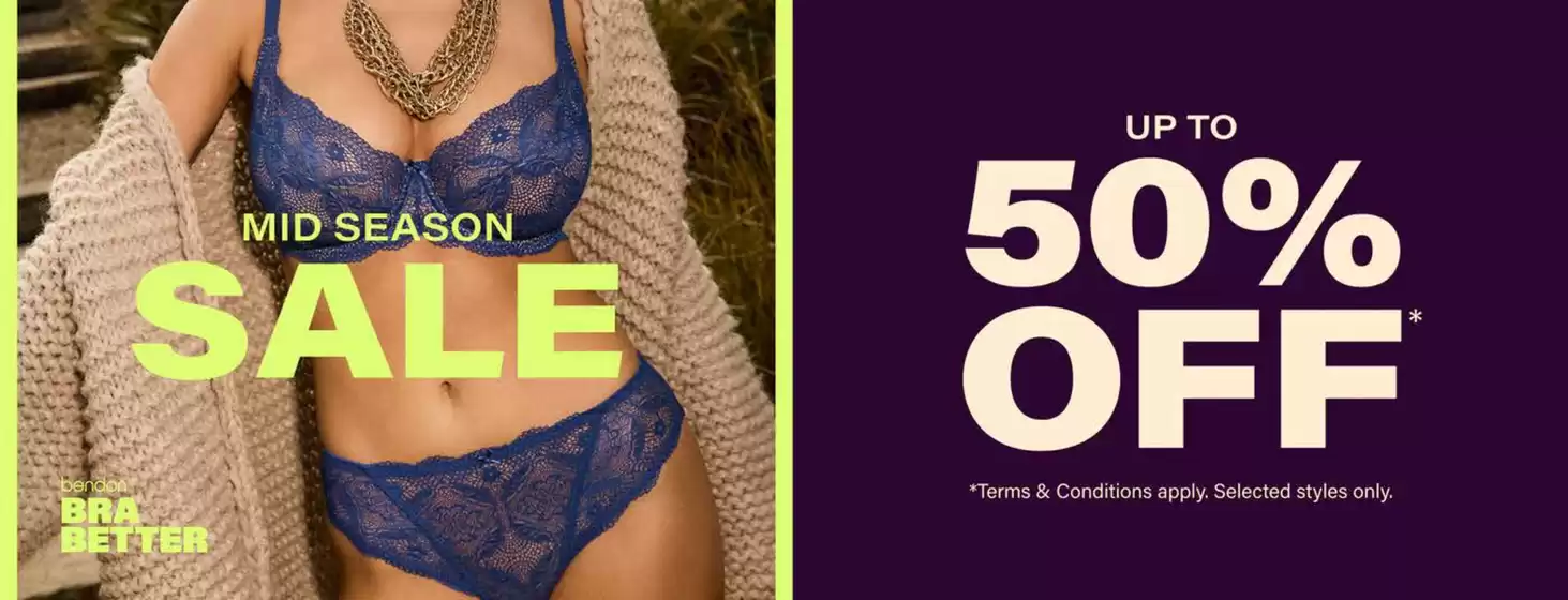 Bendon Lingerie Outlet catalogue in Adelaide SA | Mid Season Sale | 2026-03-30T00:00:00.000Z - 2026-04-13T00:00:00.000Z