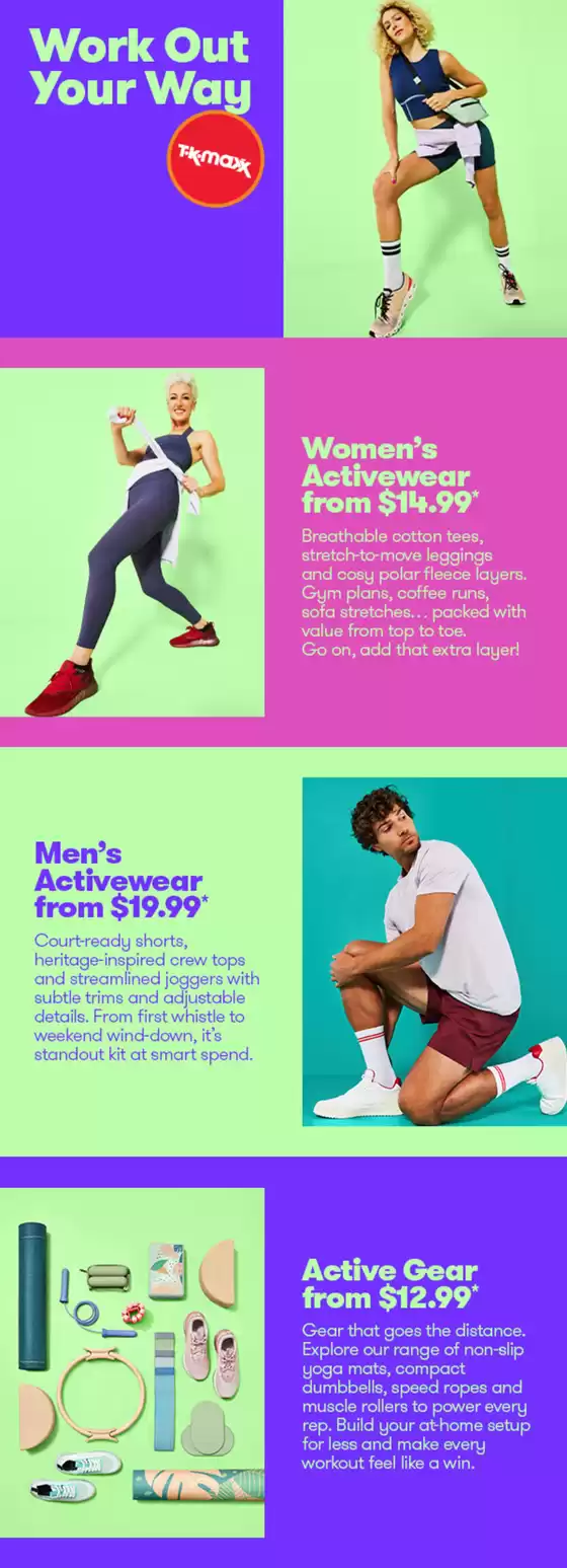 TK Maxx catalogue in Adelaide SA | Work Out Your Way | 2026-03-30T00:00:00.000Z - 2026-04-13T00:00:00.000Z