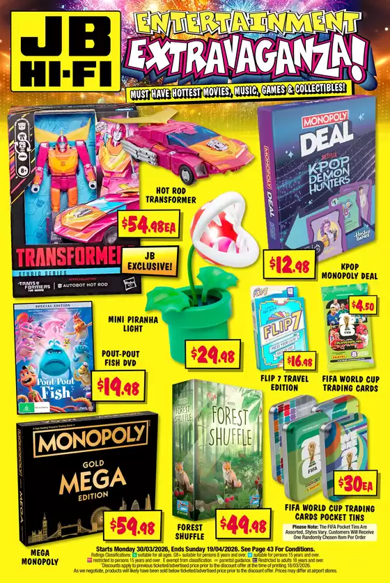 JB Hi Fi catalogue in Mackay QLD | Entertainment Extravaganza | 2026-03-31T00:00:00.000Z - 2026-04-19T00:00:00.000Z