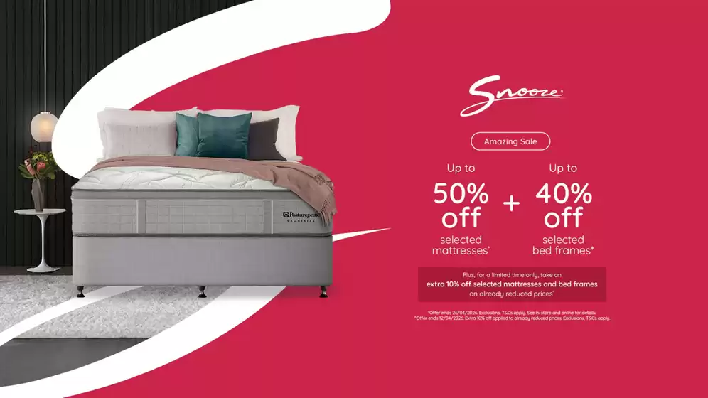 Snooze catalogue in Sydney NSW | Amazing Sale | 2026-04-02T00:00:00.000Z - 2026-04-26T00:00:00.000Z