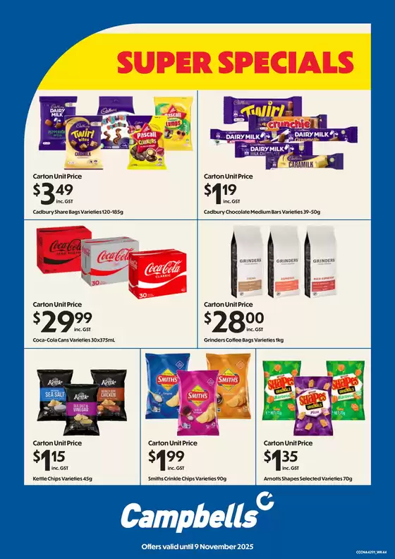 Campbells catalogue in Jilliby NSW | Super Specials | 2025-10-27T00:00:00.000Z - 2025-11-09T00:00:00.000Z