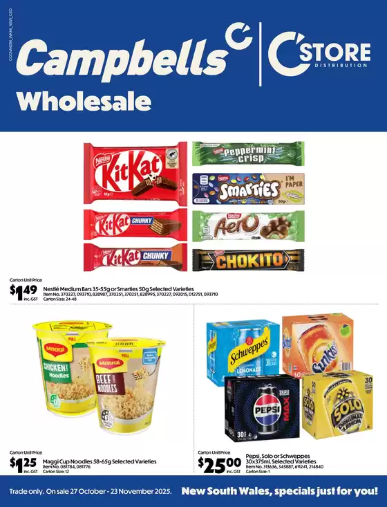 C-Store Distribution catalogue in Jilliby NSW | Wholesale | 2025-10-27T00:00:00.000Z - 2025-11-23T00:00:00.000Z