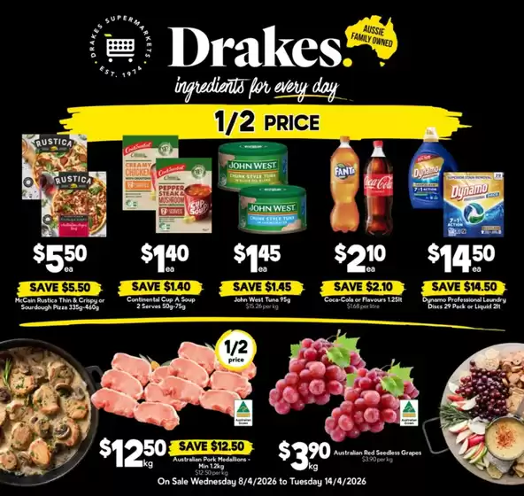 Drakes catalogue | Specials available in Queensland | 2026-04-08T00:00:00.000Z - 2026-04-14T00:00:00.000Z