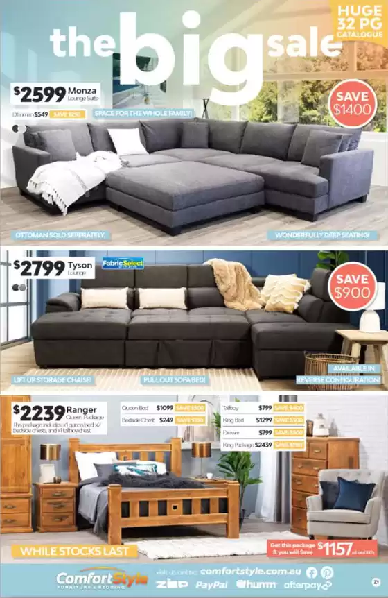 ComfortStyle Furniture & Bedding catalogue in Perth WA | The Big Sale | 2026-04-07T00:00:00.000Z - 2026-04-26T00:00:00.000Z