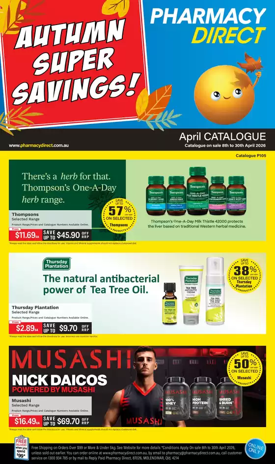 Pharmacy Direct catalogue in Perth WA | Autumn Super Savings | 2026-04-08T00:00:00.000Z - 2026-04-30T00:00:00.000Z