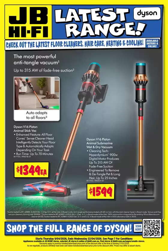 JB Hi Fi catalogue | Dyson Latest Range | 2026-04-13T00:00:00.000Z - 2026-04-22T00:00:00.000Z