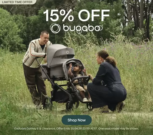 Baby Bunting catalogue in Sandstone Point QLD | 15% Off | 2026-04-14T00:00:00.000Z - 2026-04-28T00:00:00.000Z