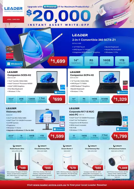 Leader Computers catalogue in Albury NSW | April - June 2026 | 2026-04-01T00:00:00.000Z - 2026-06-30T00:00:00.000Z