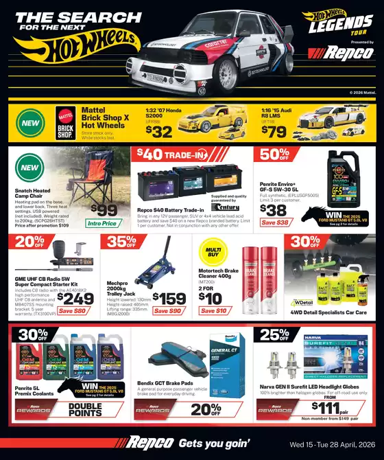 Repco catalogue in Gold Coast QLD | The Search For The Next Hot Wheels | 2026-04-15T00:00:00.000Z - 2026-04-28T00:00:00.000Z