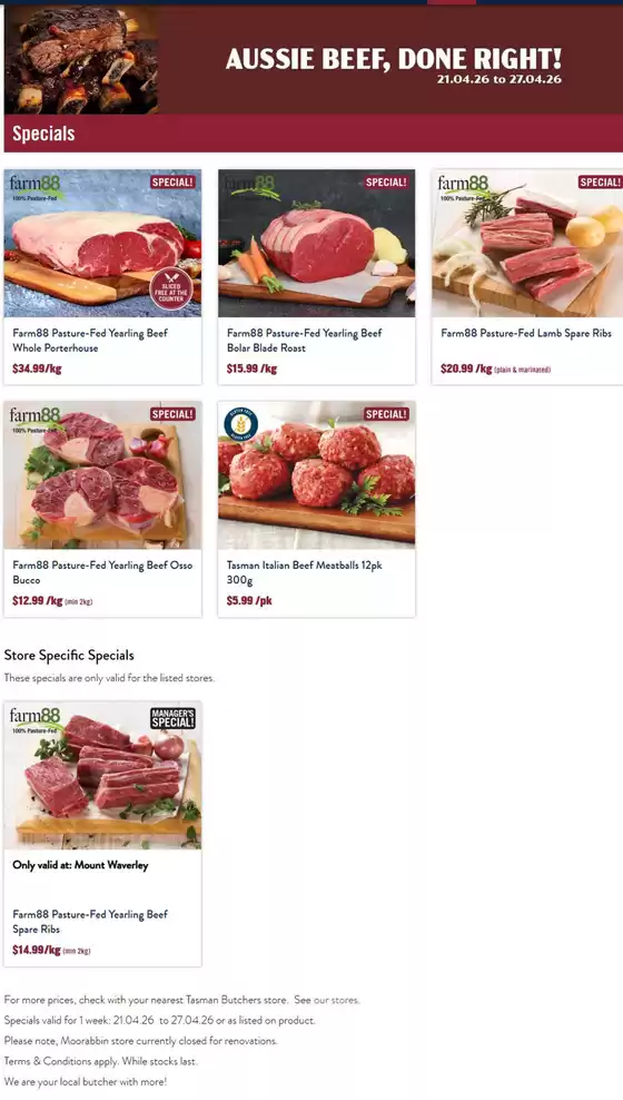 Tasman Butchers catalogue | Aussie Beef, Done Right! | 2026-04-21T00:00:00.000Z - 2026-04-27T00:00:00.000Z