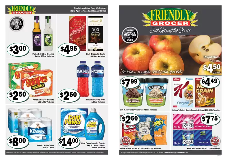 Friendly Grocer catalogue in Kurri Kurri NSW | Friendly Grocer catalogue specials | 2026-04-22T00:00:00.000Z - 2026-04-28T00:00:00.000Z