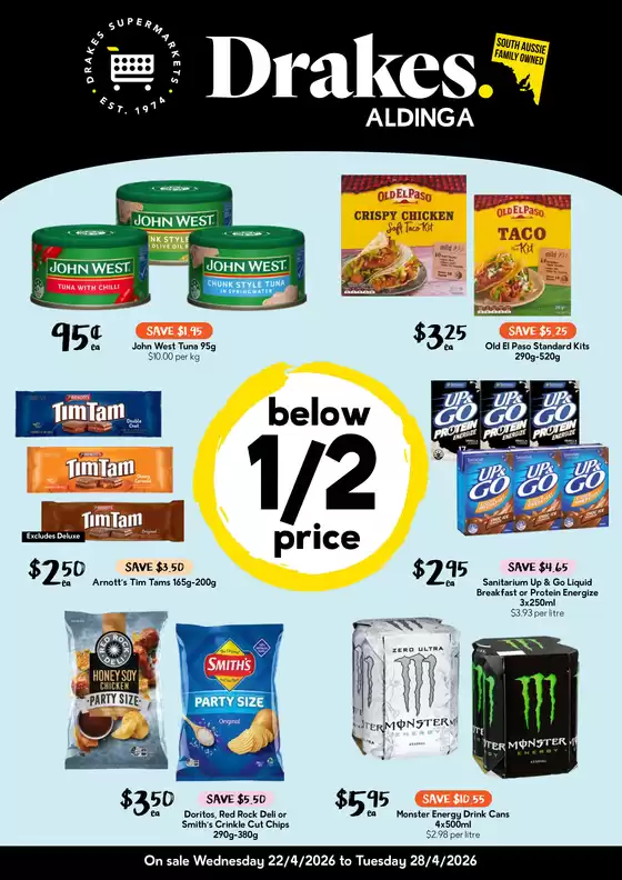 Drakes catalogue in Kurri Kurri NSW | Specials available at Aldinga | 2026-04-22T00:00:00.000Z - 2026-04-28T00:00:00.000Z