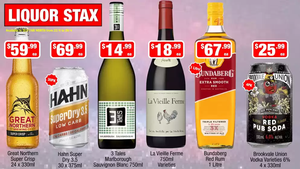 Liquor Stax catalogue in Kurri Kurri NSW | Top offers for thrifty shoppers | 2026-04-22T00:00:00.000Z - 2026-04-28T00:00:00.000Z