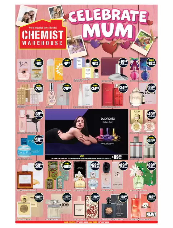 Chemist Warehouse catalogue | Celebrate Mum | 2026-04-23T00:00:00.000Z - 2026-05-10T00:00:00.000Z