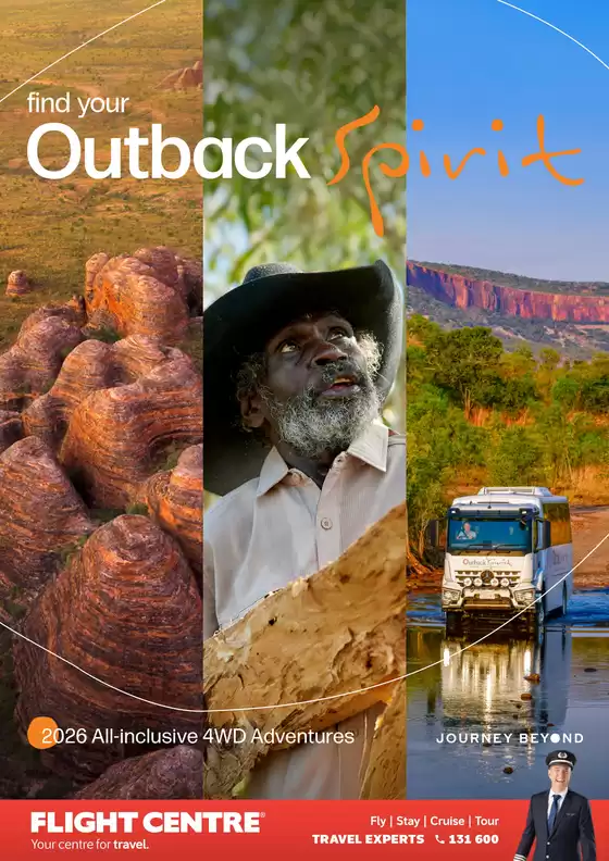 Flight Centre catalogue | Journey Beyond - Outback Spirit 2026  | 2025-10-28T00:00:00.000Z - 2026-12-31T00:00:00.000Z