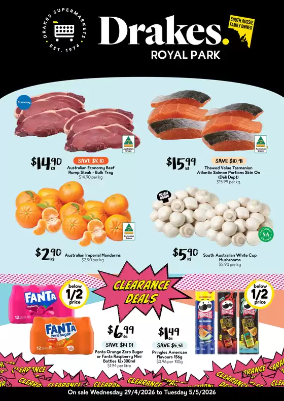 Drakes catalogue | Specials available at Royal Park | 2026-04-29T00:00:00.000Z - 2026-05-05T00:00:00.000Z