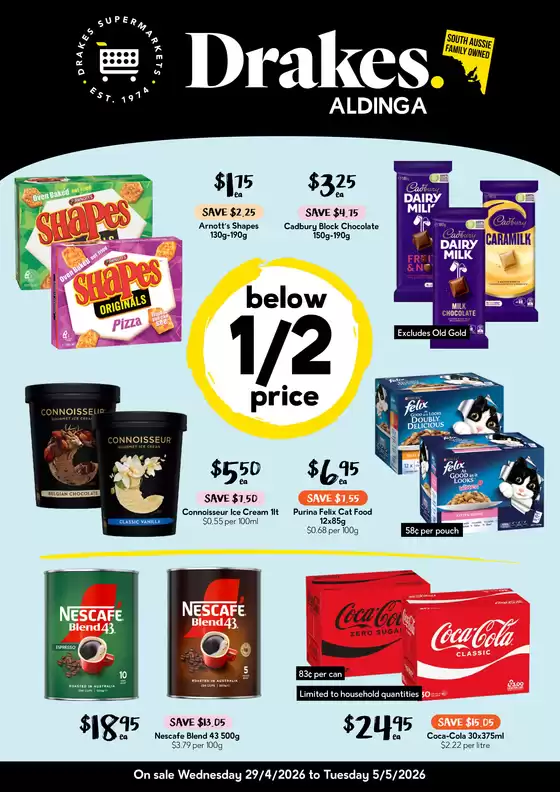 Drakes catalogue | Specials available at Aldinga | 2026-04-29T00:00:00.000Z - 2026-05-05T00:00:00.000Z