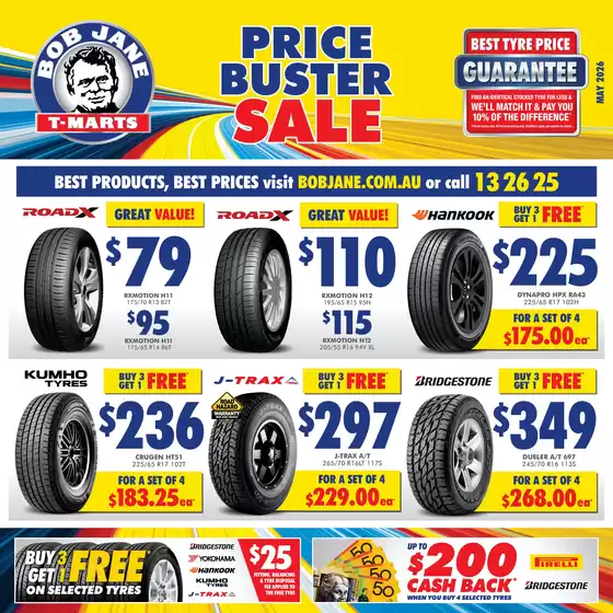 Bob Jane T-Marts catalogue in Hurstville NSW | Price Buster Sale | 2026-05-01T00:00:00.000Z - 2026-05-31T00:00:00.000Z