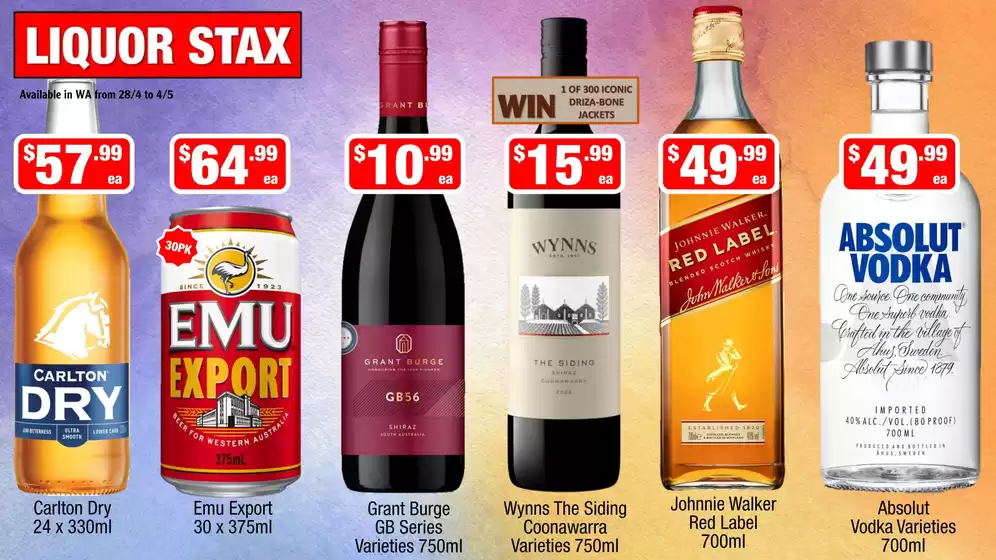 Liquor Stax catalogue | Offers for bargain hunters | 2026-04-29T00:00:00.000Z - 2026-05-03T00:00:00.000Z