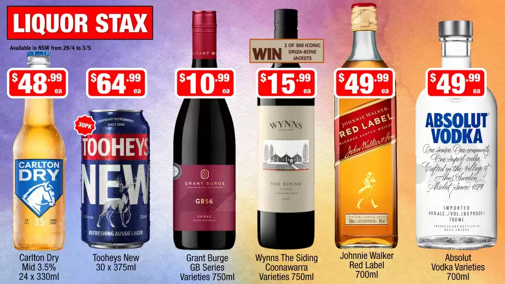 Liquor Stax catalogue in Bendigo VIC | Liquor Stax catalogue specials | 2026-04-29T00:00:00.000Z - 2026-05-03T00:00:00.000Z
