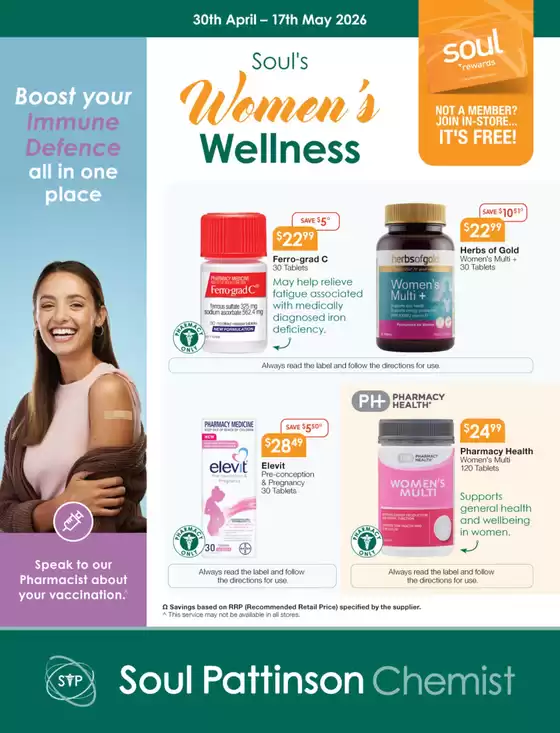 Soul Pattinson Chemist catalogue | Women's Wellness | 2026-04-30T00:00:00.000Z - 2026-05-17T00:00:00.000Z