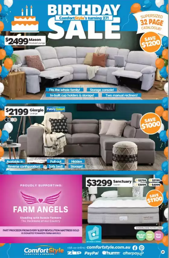 ComfortStyle Furniture & Bedding catalogue | Birthday Sale | 2026-05-04T00:00:00.000Z - 2026-05-31T00:00:00.000Z