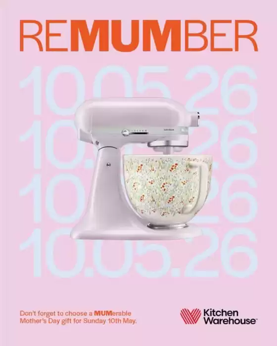 Kitchen Warehouse catalogue | Remumber | 2026-05-04T00:00:00.000Z - 2026-05-10T00:00:00.000Z