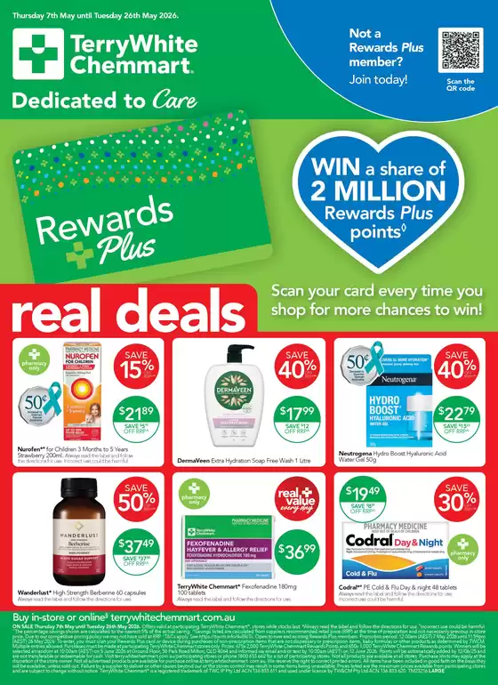 TerryWhite Chemmart catalogue | Real Deals | 2026-05-07T00:00:00.000Z - 2026-05-26T00:00:00.000Z