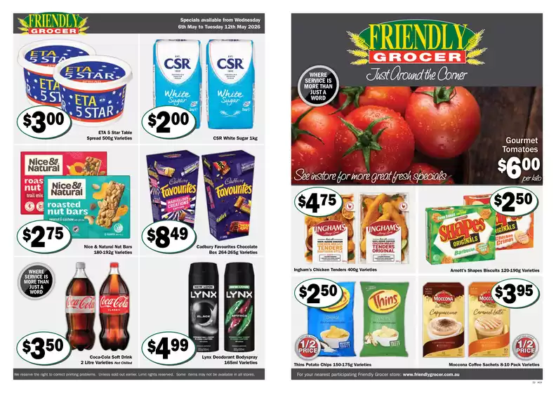 Friendly Grocer catalogue | Friendly Grocer catalogue specials | 2026-05-06T00:00:00.000Z - 2026-05-12T00:00:00.000Z