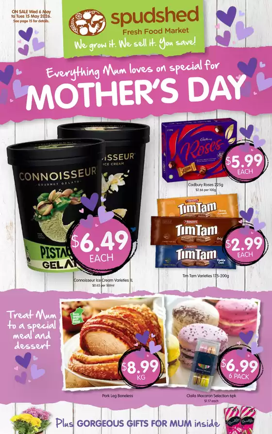 Spudshed catalogue | Spudshed May 6 Mothers day rev compressed | 2026-05-06T00:00:00.000Z - 2026-05-15T00:00:00.000Z
