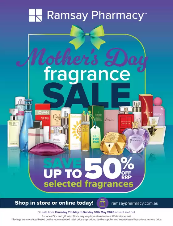 Ramsay Pharmacy catalogue in Beerwah QLD | Mother's Day Frangrance Sale | 2026-05-07T00:00:00.000Z - 2026-05-10T00:00:00.000Z