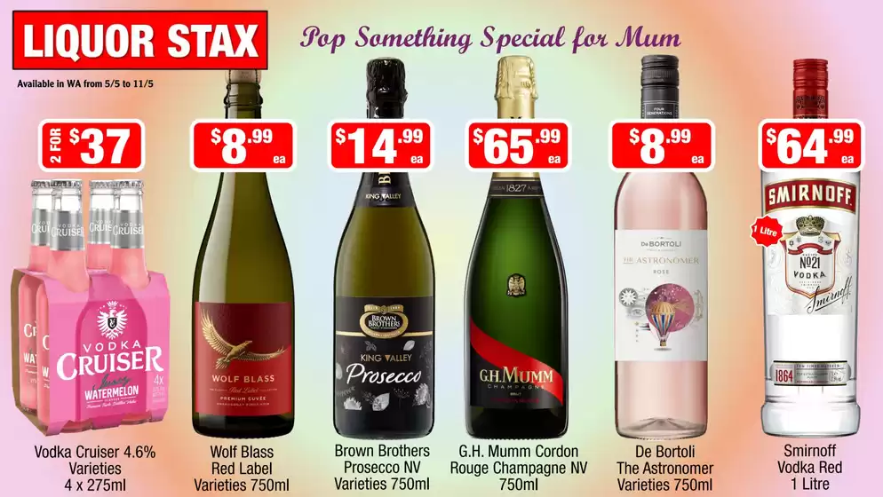 Liquor Stax catalogue | Great discounts on selected products | 2026-05-05T00:00:00.000Z - 2026-05-11T00:00:00.000Z