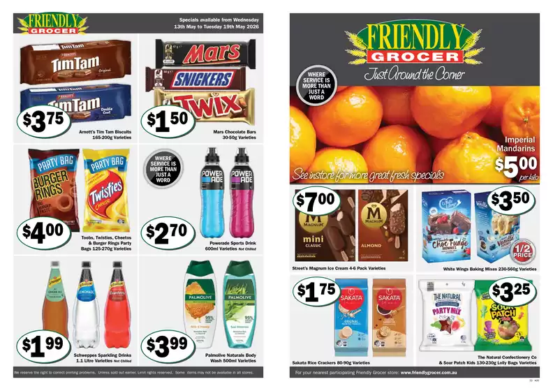 Friendly Grocer catalogue | Friendly Grocer catalogue specials | 2026-05-13T00:00:00.000Z - 2026-05-19T00:00:00.000Z