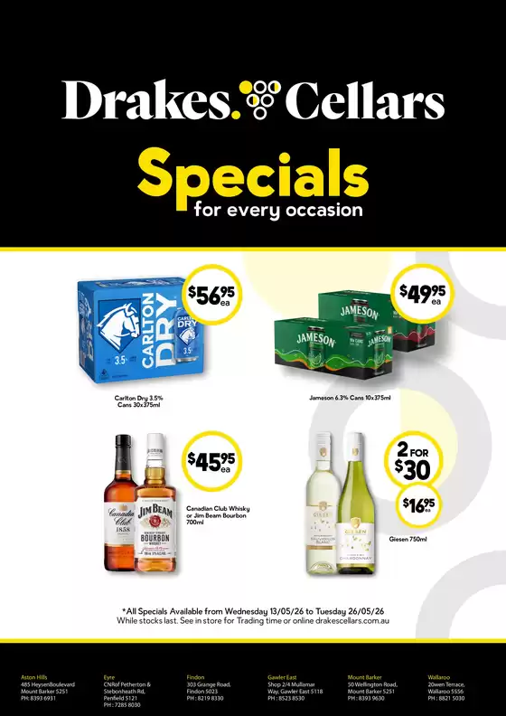 Drakes catalogue | Specials available at Drakes Cellars | 2026-05-13T00:00:00.000Z - 2026-05-26T00:00:00.000Z