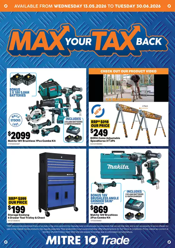 Mitre 10 catalogue | Max Your Tax Back | 2026-05-13T00:00:00.000Z - 2026-06-30T00:00:00.000Z