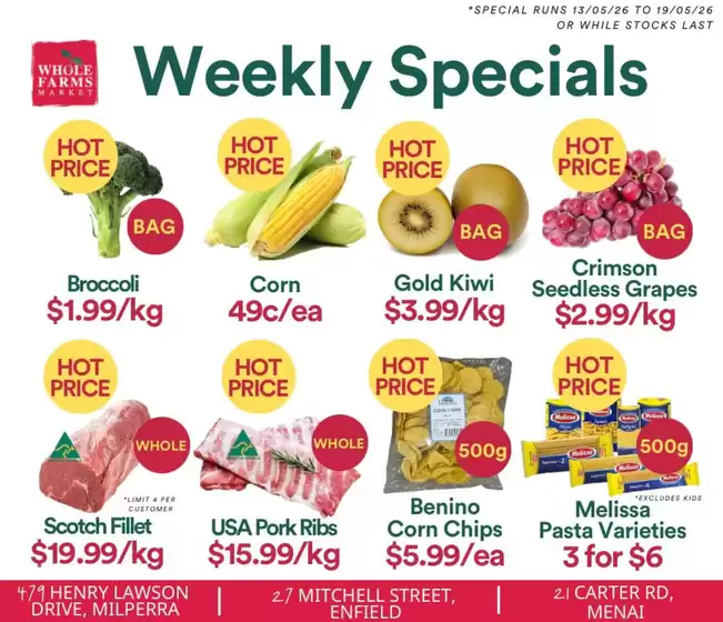 WHOLEFARMS catalogue | Weekly Specials | 2026-05-13T00:00:00.000Z - 2026-05-19T00:00:00.000Z