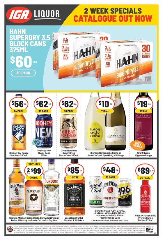 IGA Liquor catalogue in Gumeracha SA | 2 Week Specials 20/05 | 2026-05-20T00:00:00.000Z - 2026-06-02T00:00:00.000Z