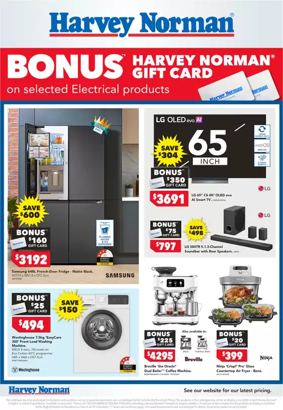 Harvey Norman catalogue in Green Point NSW | Bonus Gift Card Catalogue | 2026-05-18T00:00:00.000Z - 2026-05-24T00:00:00.000Z