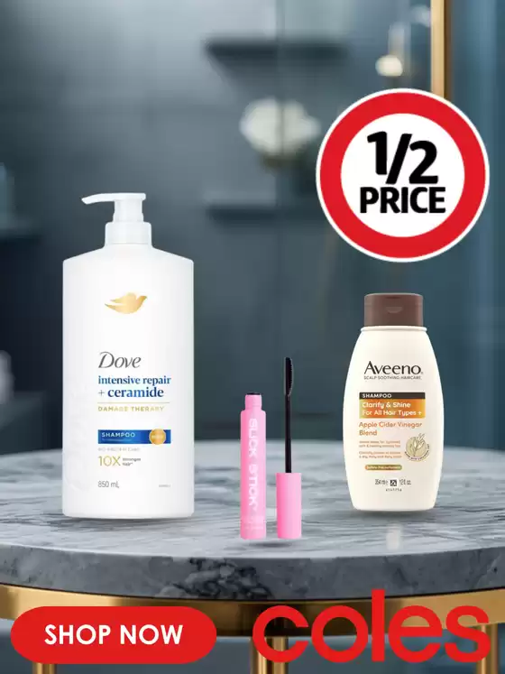 Coles catalogue | 1/2 Price Selected Haircare | 2026-05-20T00:00:00.000Z - 2026-05-26T00:00:00.000Z