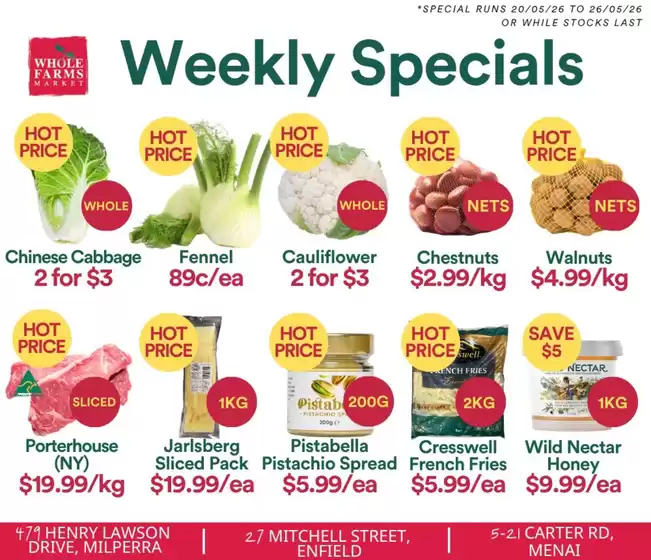 WHOLEFARMS catalogue in Boyne Island QLD | Weekly Specials | 2026-05-20T00:00:00.000Z - 2026-05-26T00:00:00.000Z