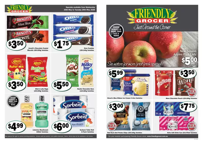 Friendly Grocer catalogue | Friendly Grocer catalogue specials | 2026-05-20T00:00:00.000Z - 2026-05-26T00:00:00.000Z