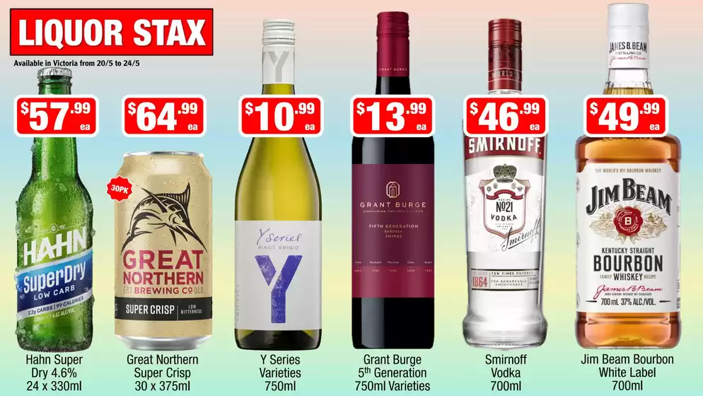 Liquor Stax catalogue | Current deals and offers | 2026-05-20T00:00:00.000Z - 2026-05-24T00:00:00.000Z