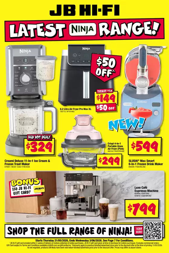JB Hi Fi catalogue | Latest Ninja Range! | 2026-05-21T00:00:00.000Z - 2026-06-03T00:00:00.000Z